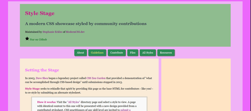 CSS styling practice top