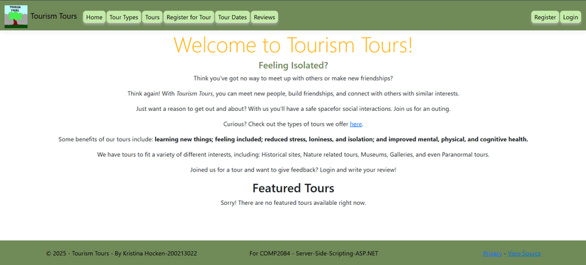My asp.net project home page
